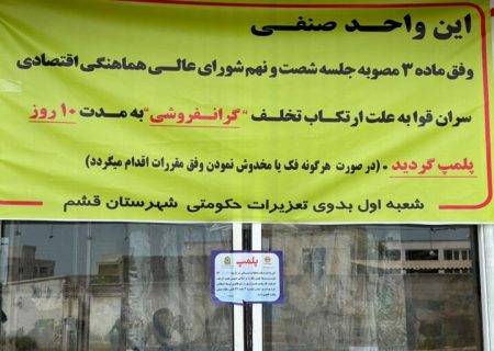 برخورد با گران فروشی در درگهان/ تشکیل پرونده برای ۱۲ واحد صنفی متخلف و پلمب ۱ واحد