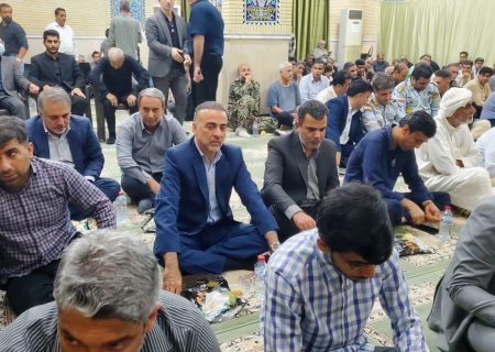 آیین بزرگداشت درگذشت محمدمحمدحسینی تختی؛ فرماندار پیشین قشم برگزار شد